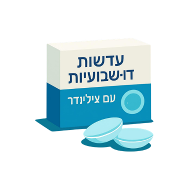 עדשות דו שבועיות עם צילינדר