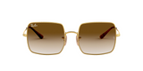 Ray-Ban Square 1971 Classic RB1971 Sunglasses – Polished Arista Gold / Light Brown Gradient Lenses (9147/51) – 2