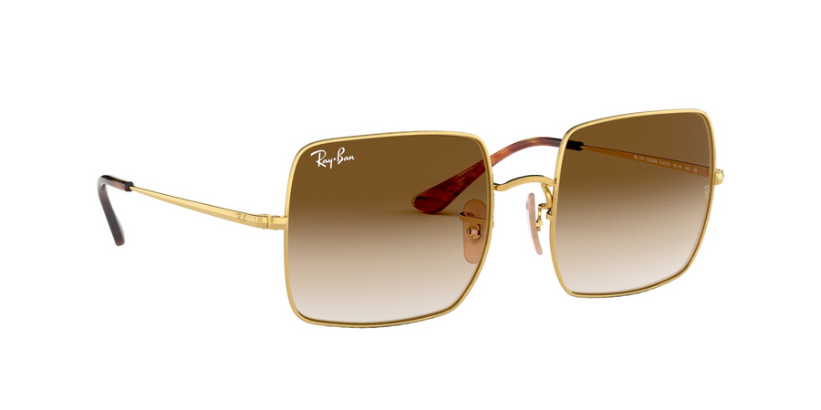 Ray-Ban Square 1971 Classic RB1971 Sunglasses – Polished Arista Gold / Light Brown Gradient Lenses (9147/51)