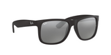 Ray-Ban Justin Color Mix RB4165 Sunglasses – Matte Rubber Black / Grey Mirror Silver Lenses (622/6G)