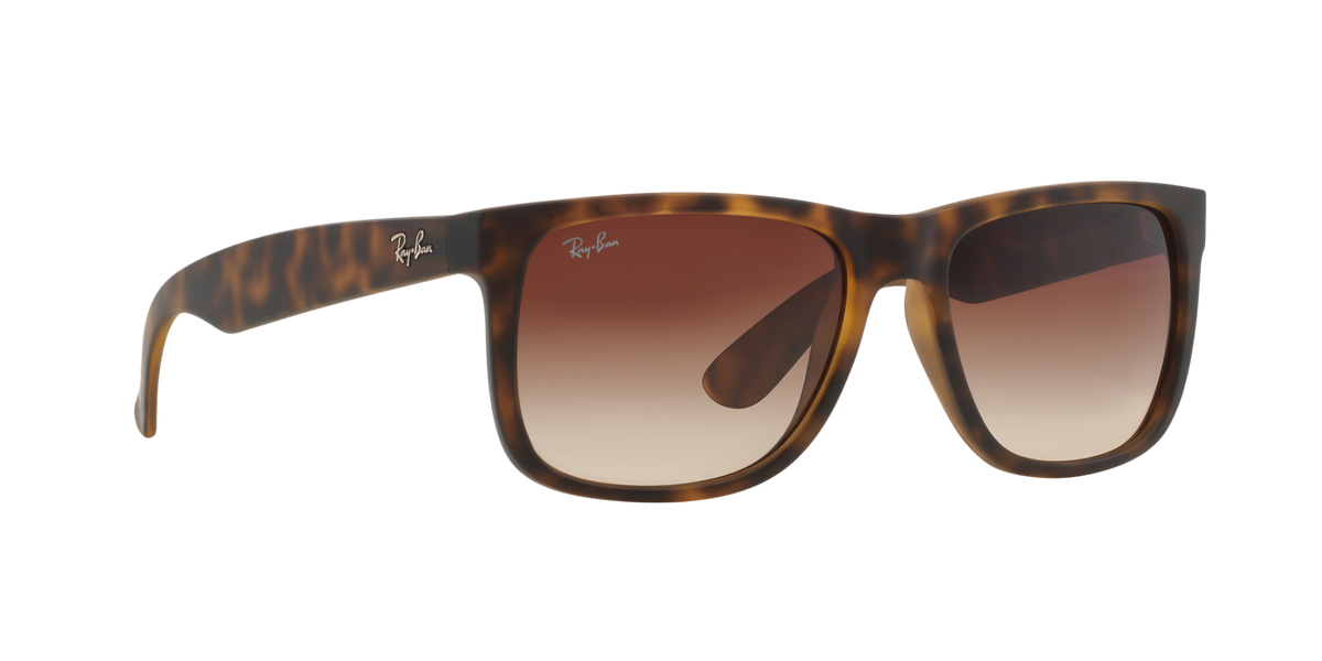 Ray-Ban Justin RB4165 Sunglasses – Rubber Light Havana / Brown Gradient Lenses (710/13)