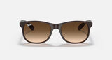 Sunglasses Ray-Ban Andy Brown Matte RB4202 6073/13 55-17 Medium Gradient