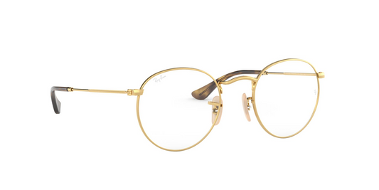Ray-Ban Round Metal Optics RX3447V Eyeglasses – Polished Arista Gold (2500)