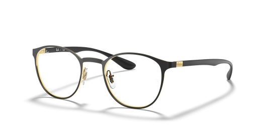 Ray-Ban RX6355 Eyeglasses – Matte Black on Gold (2994)