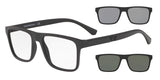 Emporio Armani EA4115 Eyeglasses with Sun Clip-Ons – Matte Black (5801/1W) – 3