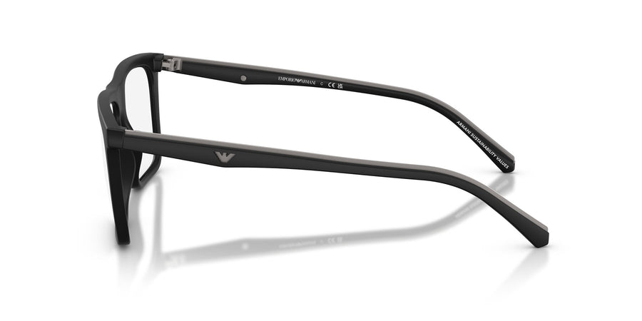 Emporio Armani EA4258 Eyeglasses with Sun Clip-On – Matte Black (5001/1W) – 3