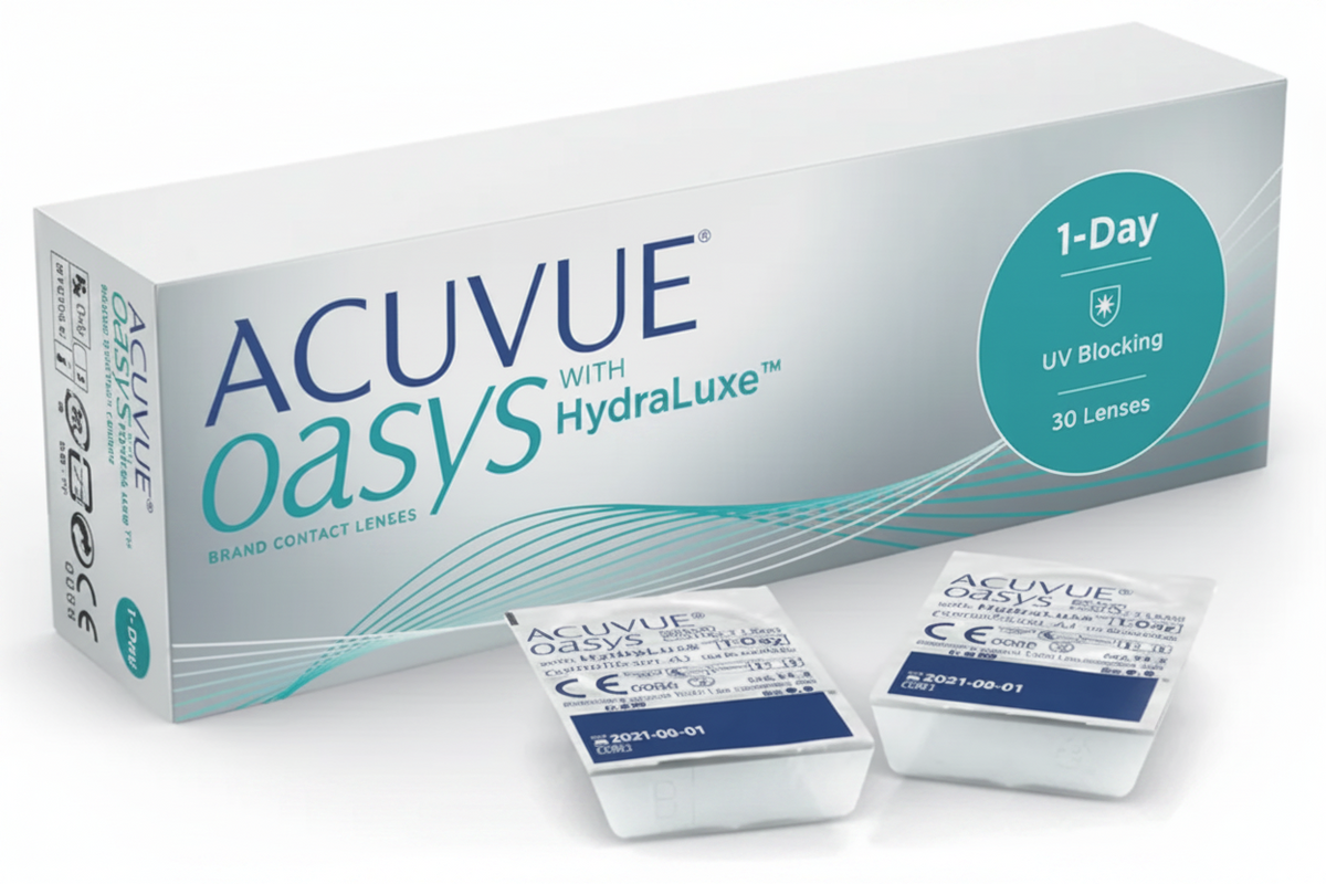 ACUVUE OASYS 1-Day עם HydraLuxe חבילה של 30 