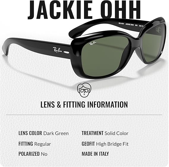 Ray-Ban RB4101 JACKIE OHH Butterfly Shaped Sunglasses for Men & Women with Official RAYBAN Eyewear Kit