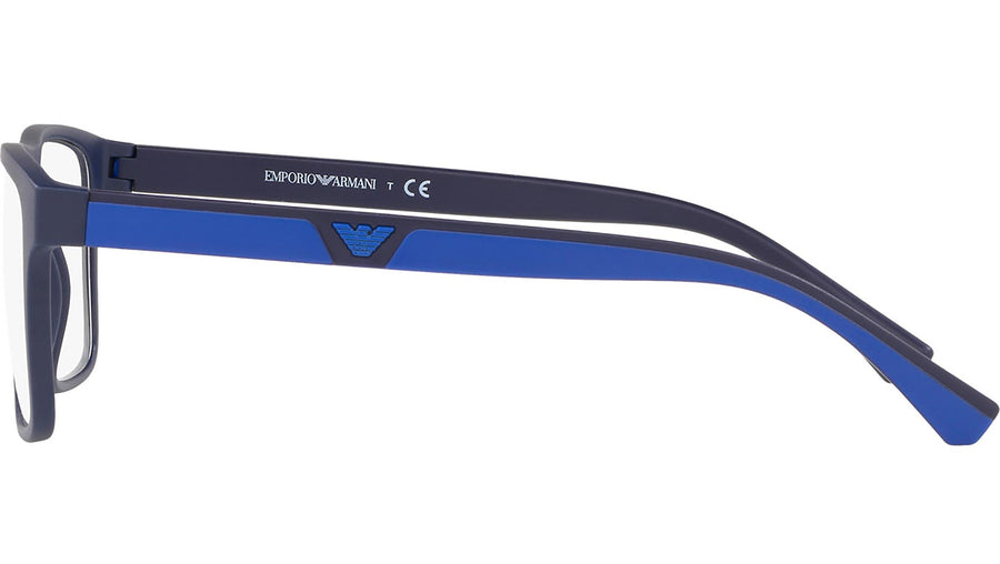 Emporio Armani EA4115 Eyeglasses with Sun Clip-Ons – Matte Dark Blue (5759/1W) – 3