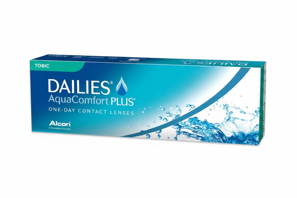 DAILIES AquaComfort Plus Toric 30 Pack - עדשות יומיות עם צלינדר 