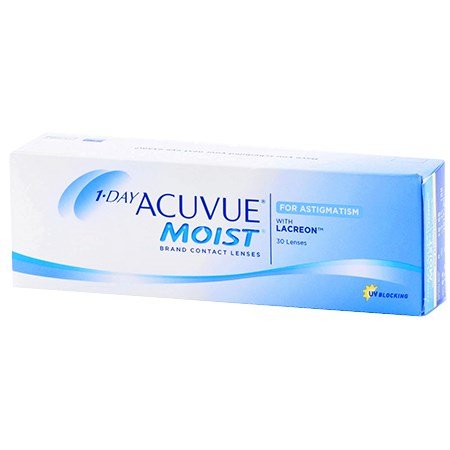 עדשות יומיות עם צלינדר- 1-DAY ACUVUE MOIST for ASTIGMATISM 30 Pack 
