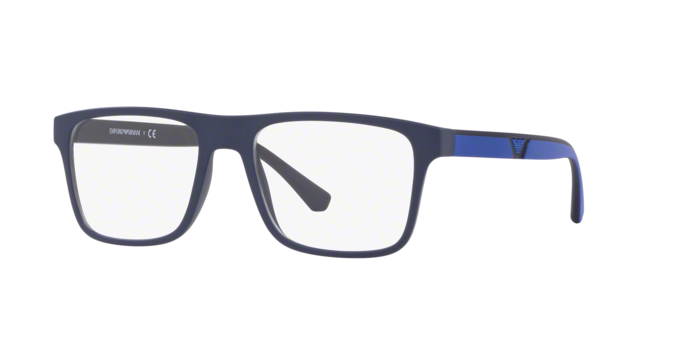 Emporio Armani EA4115 Eyeglasses with Sun Clip-Ons – Matte Dark Blue (5759/1W) – 5